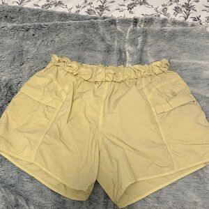 FP Movement by Free People Light Yellow Cargo Shorts